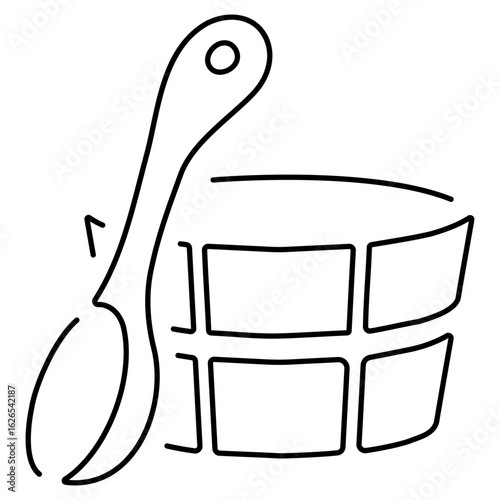 sauna icon isolated on white background, vector illustration.