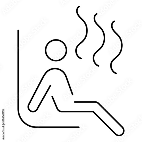 sauna icon isolated on white background, vector illustration.