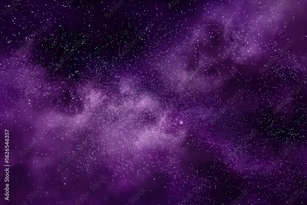 Fototapeta premium Purple Deep Space Nebula With Stars