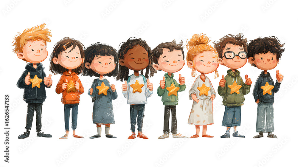 Fototapeta premium Cartoon vector of a cheerful boy participating in 12 different everyday cartoon activities, suitable for child-related content, posters, or school materials.