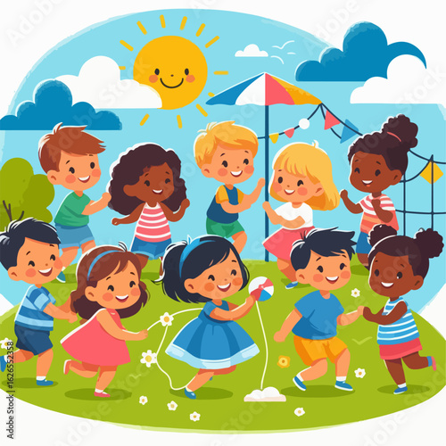 vector illustration of children
