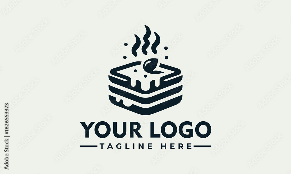 A stylized logo depicting a layered food item with steam and a leaf. A stylized logo depicting a layered food item with steam and a leaf.