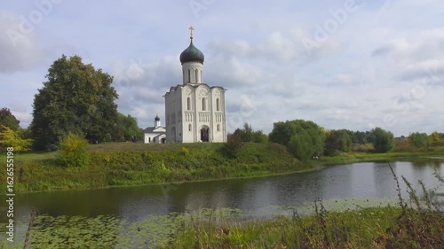 Church of the Intercession on the Nerl, Vladimir region, Bogolyubovo, Church of the Intercession on the Nerl. High quality 4k footage.
