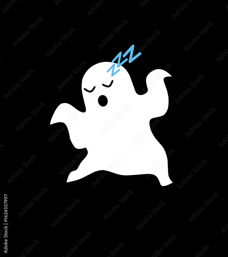 Fototapeta premium ghost sticker emoticon illustration vector 