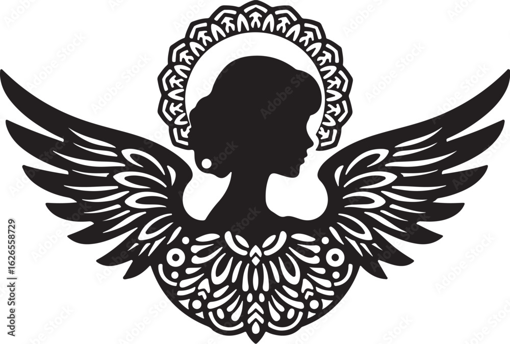 Fototapeta premium Divine Ornate Angel Wings Bundle