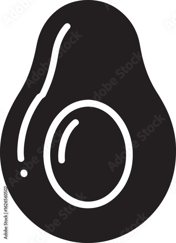 an avocado isolated on transparent background