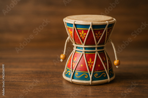 Damaru musical instrument.