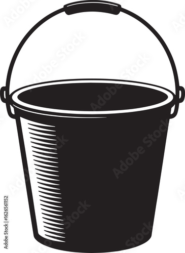 bucket with handle silhouette line art illustration design stock photos royalty free image premium quality