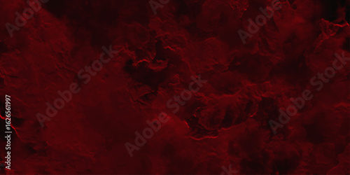 Red color powder explosion isolated on black background. Colorful dust explode. Paint Holi, dust particles splash. Network concept with spray. Futuristic technology element. 3D rendering.	