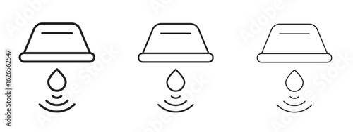 Water sensor icon linear style sign for mobile concept and web design.