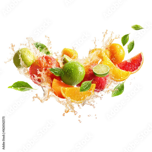 Citrus fruit splash