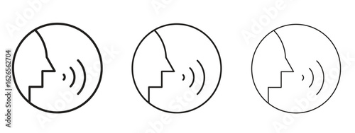 Voice control icon linear style sign for mobile concept and web design.