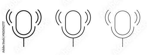 Voice control icon linear style sign for mobile concept and web design.