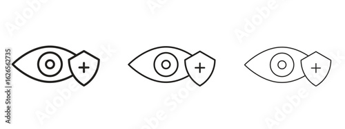 Vision insurance icon linear style sign for mobile concept and web design.