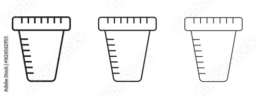 Urine test icon linear style sign for mobile concept and web design.