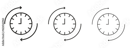 Uptime and downtime icon linear style sign for mobile concept and web design.