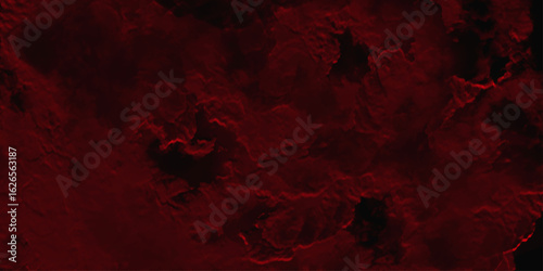 Red color powder explosion isolated on black background. Colorful dust explode. Paint Holi, dust particles splash. Network concept with spray. Futuristic technology element. 3D rendering.	