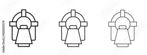 Tomography icon linear style sign for mobile concept and web design.