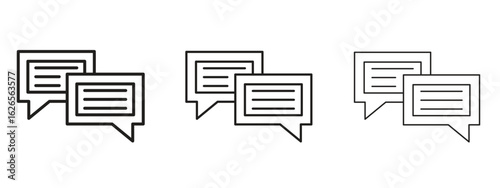 Text chat icon linear style sign for mobile concept and web design.