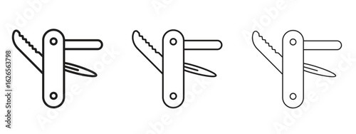 Swiss Knife icon linear style sign for mobile concept and web design.