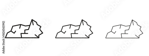 Stone icon linear style sign for mobile concept and web design.