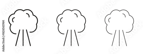 Steam icon linear style sign for mobile concept and web design.
