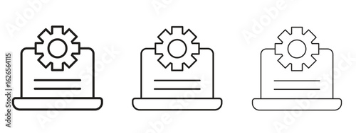 Software Engineering icon linear style sign for mobile concept and web design.