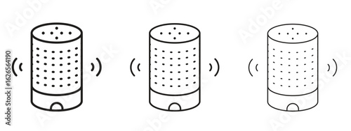 Smart speaker icon linear style sign for mobile concept and web design.