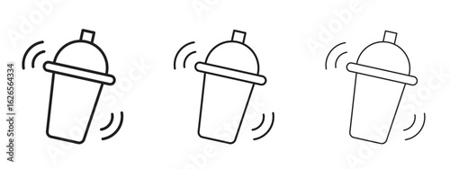 Shaker icon linear style sign for mobile concept and web design.