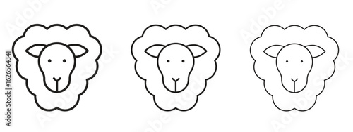 Sheep icon linear style sign for mobile concept and web design.