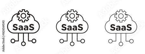 SaaS icon linear style sign for mobile concept and web design.