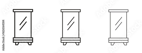 Roll up banners icon linear style sign for mobile concept and web design.