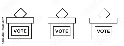 Referendum icon linear style sign for mobile concept and web design.