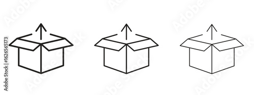Product release icon linear style sign for mobile concept and web design.