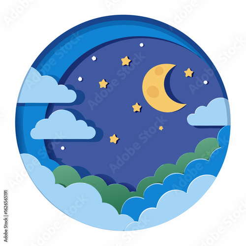 moon and stars