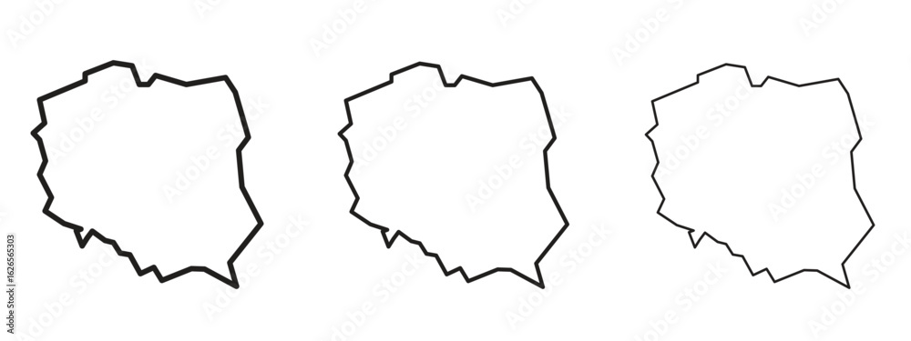 Fototapeta Poland icon linear style sign for mobile concept and web design.