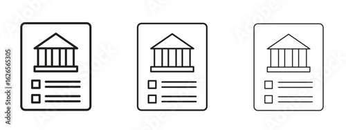Policy icon linear style sign for mobile concept and web design.
