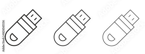 Pendrive icon linear style sign for mobile concept and web design.