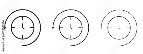 Past icon linear style sign for mobile concept and web design.