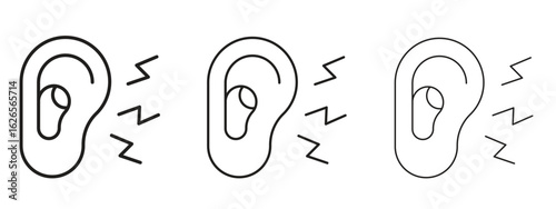 Otitis icon linear style sign for mobile concept and web design.