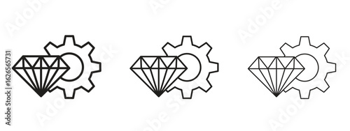 Operational excellence icon linear style sign for mobile concept and web design.