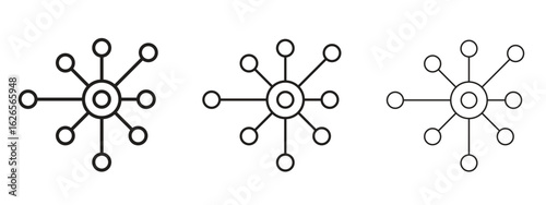 Multi channel icon linear style sign for mobile concept and web design.