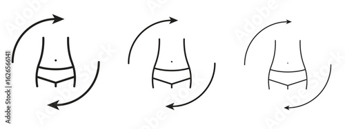 Metabolism icon linear style sign for mobile concept and web design.