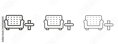 Lounge icon linear style sign for mobile concept and web design.