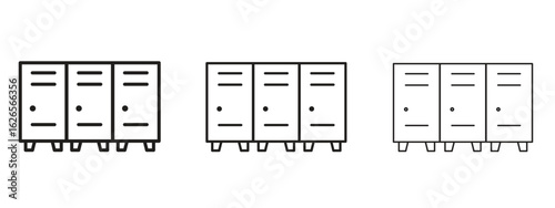 Lockers icon linear style sign for mobile concept and web design.