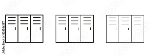 Locker icon linear style sign for mobile concept and web design.