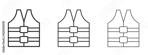 Lifejacket icon linear style sign for mobile concept and web design.