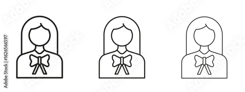 Lawyer icon linear style sign for mobile concept and web design.