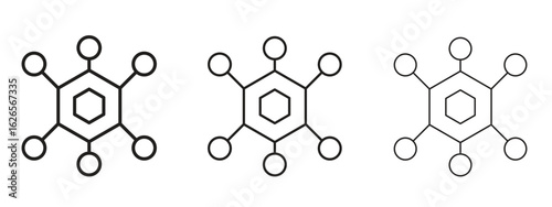 Hub icon linear style sign for mobile concept and web design.