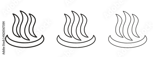 Hot icon linear style sign for mobile concept and web design.
